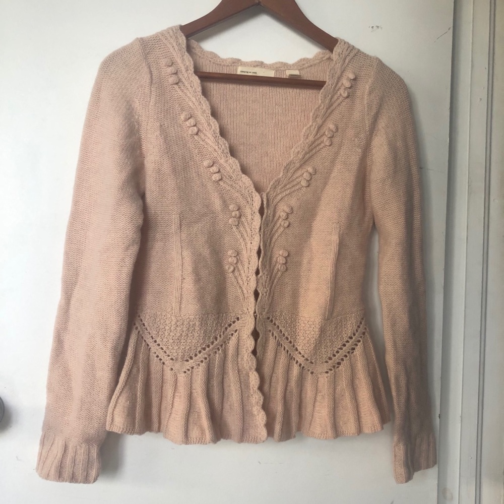 Anthropologie sleeping on snow Wool blend cardigan